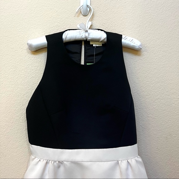 Kate Spade Black White SATIN FAILLE Bow Dress NWT B4/4 - Picture 6 of 15